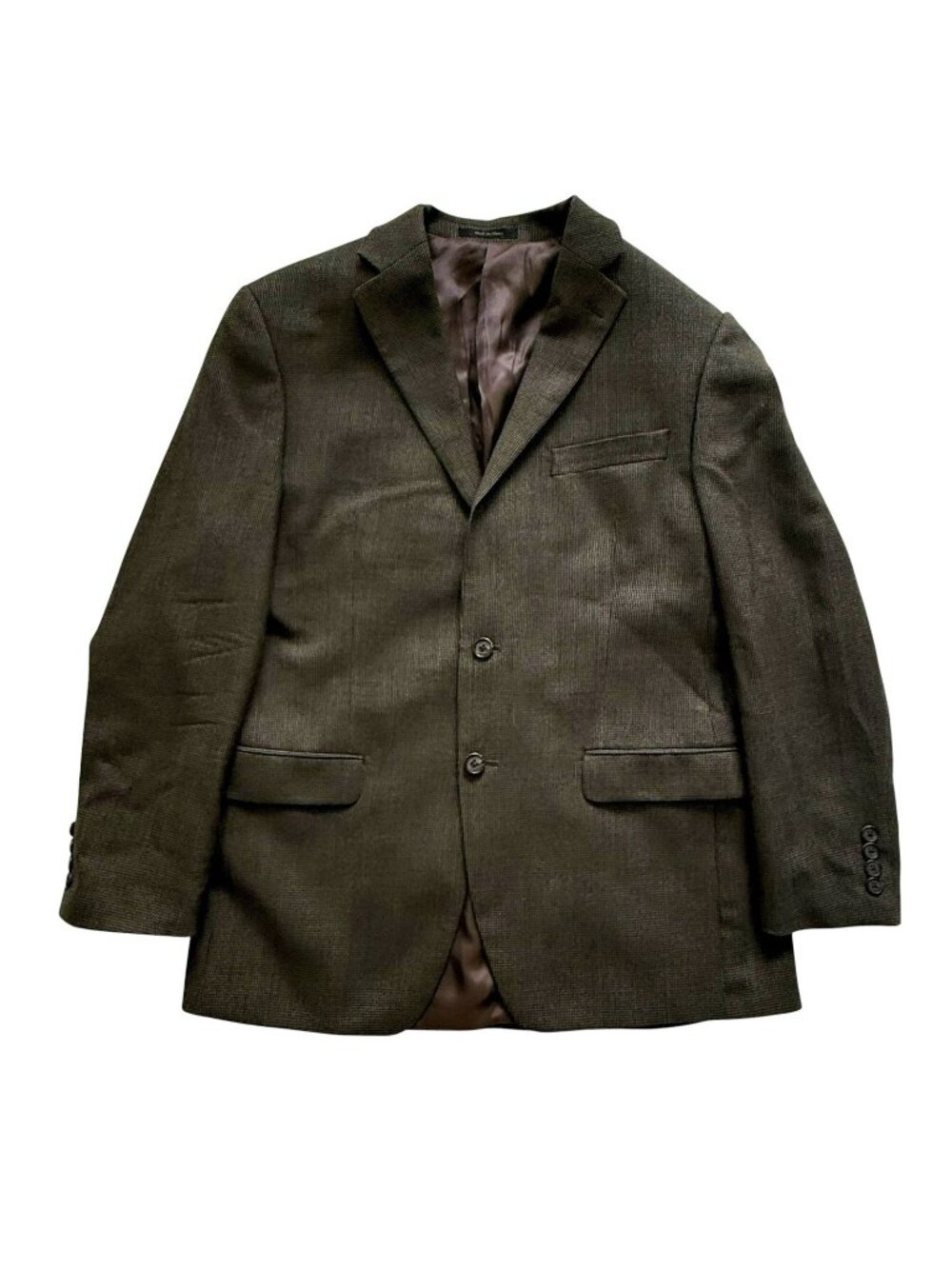 Lauren Ralph Lauren Tweed Sport Coat Sz 40R Notch Blazer Jacket Brown Olive Wool